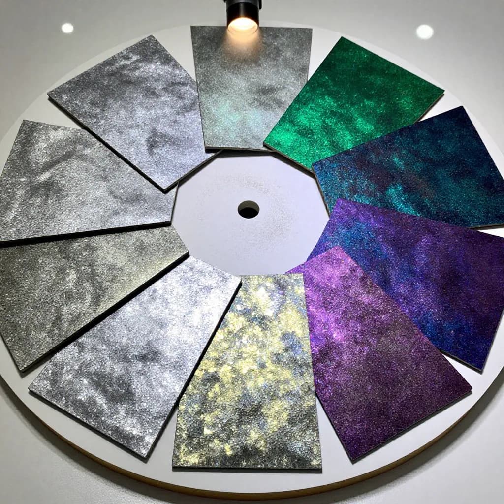 Metallic Powder Coating Effects: Aluminum Flake, Mica, Glass Flake, and Color-Shift Finishes