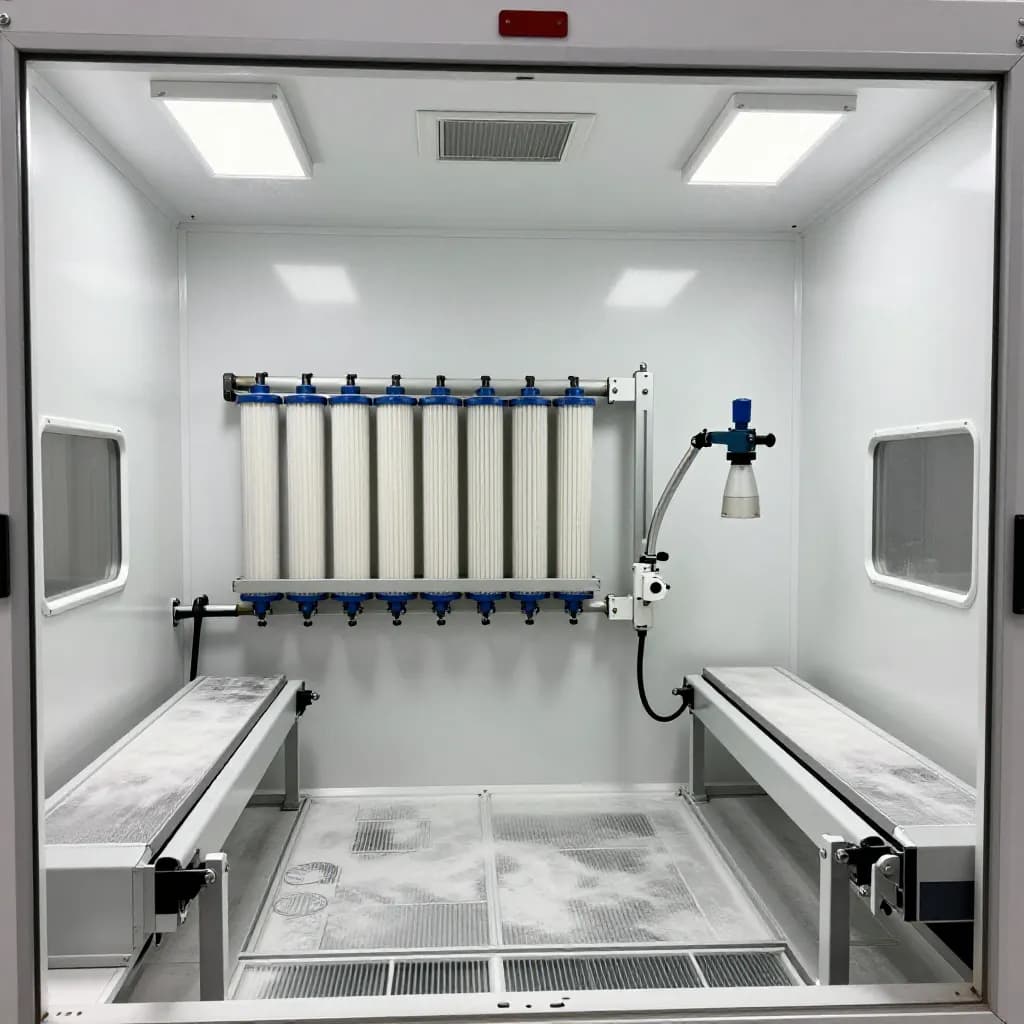 Powder Coating Booth Design Guide: Cartridge, Cyclone, Quick Color Change, and Airflow Systems
