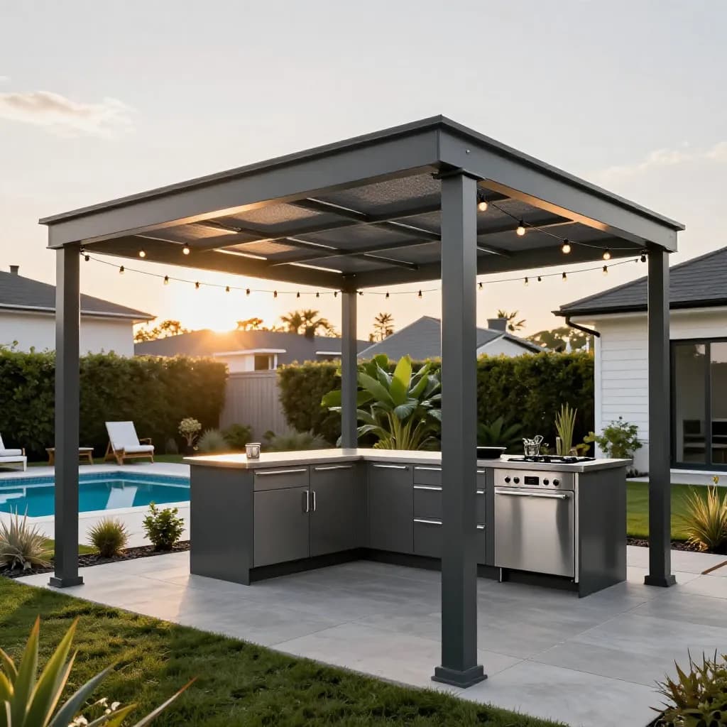 Powder Coating for Pergolas, Canopies, and Outdoor Structures