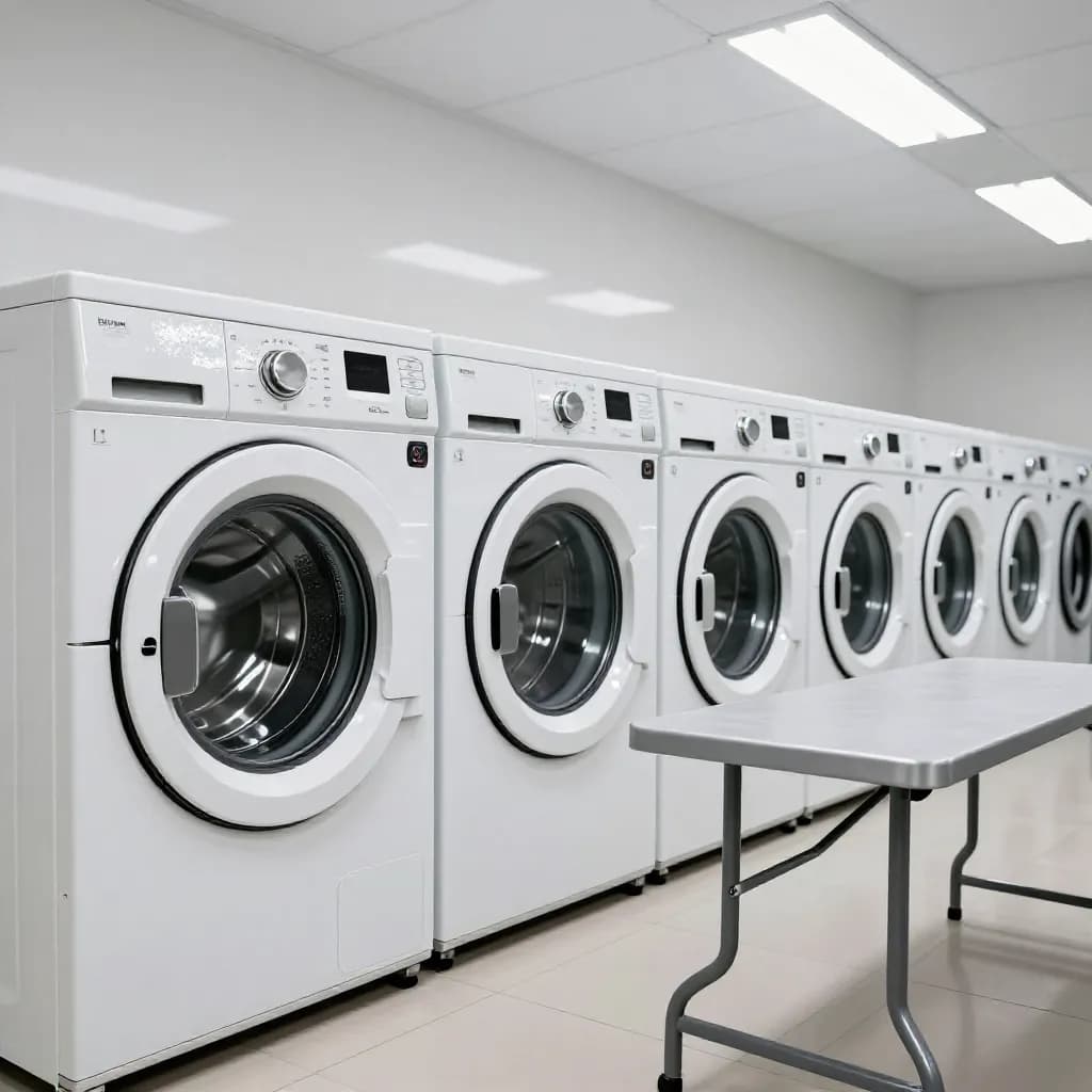 Powder Coating for Laundromat Equipment: Washer and Dryer Exteriors, Folding Tables, Humidity, and Detergent Resistance