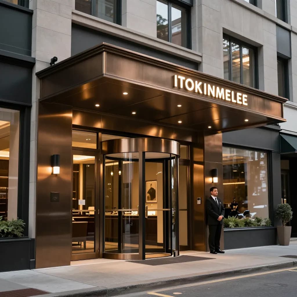 Powder Coating for Hotel Exterior Facades and Entrance Systems