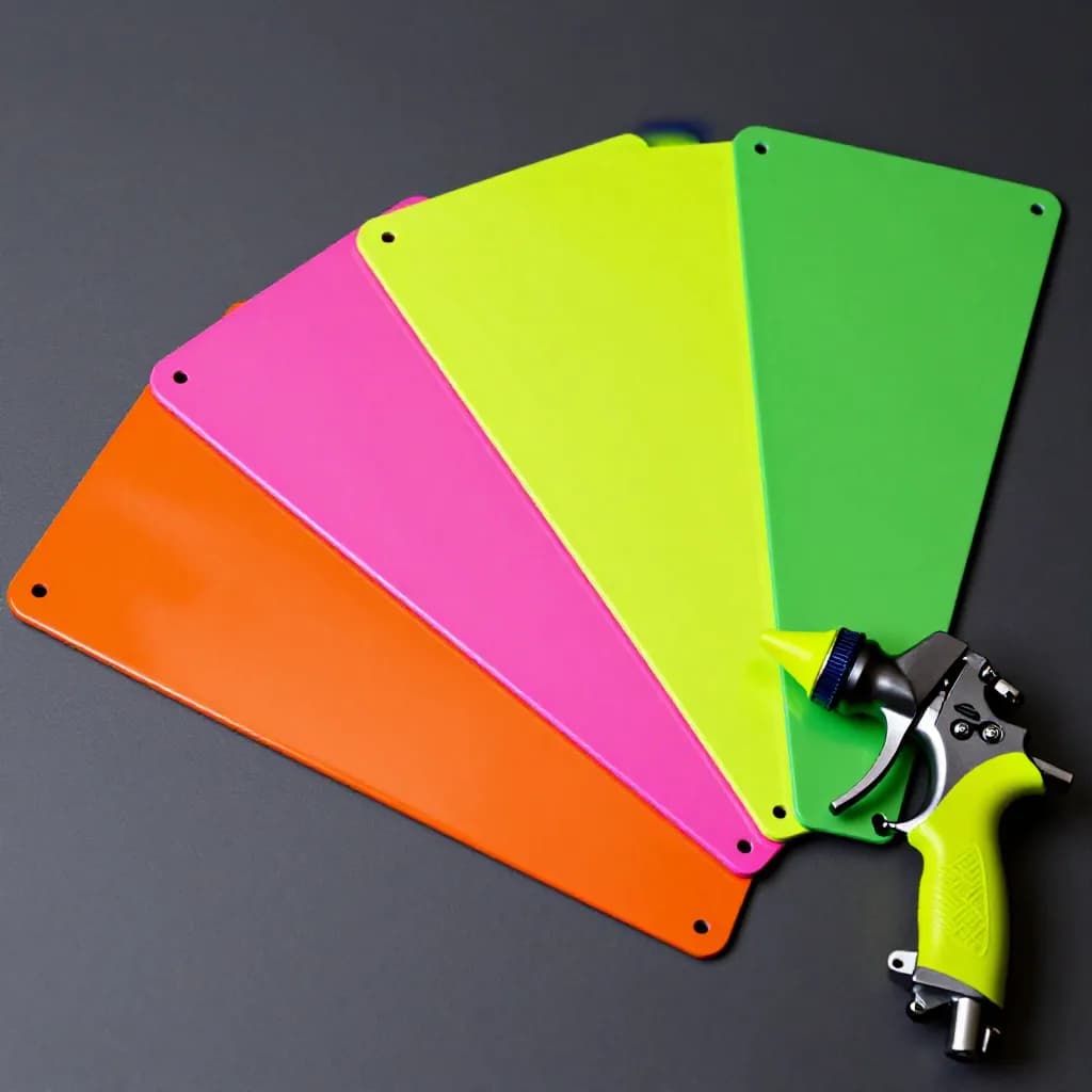 Powder Coating Neon and Fluorescent Colors: Safety, Creative, UV Reactive, Limitations, and Durability