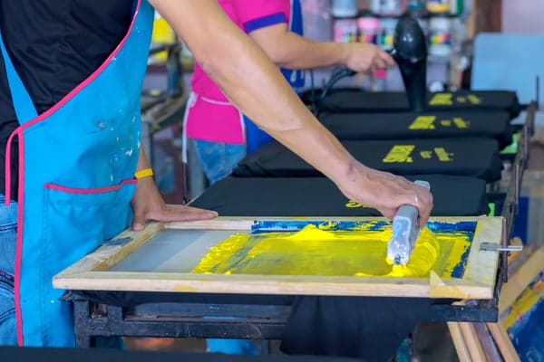 Metal silk screening process