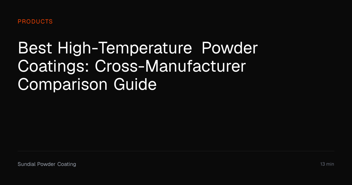 Best High-Temp Powder Coatings Compared (2026) | Sundial Powder Coating ...