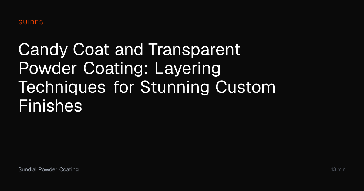 Candy Coat & Transparent Powder Coating Guide | Sundial Powder Coating ...