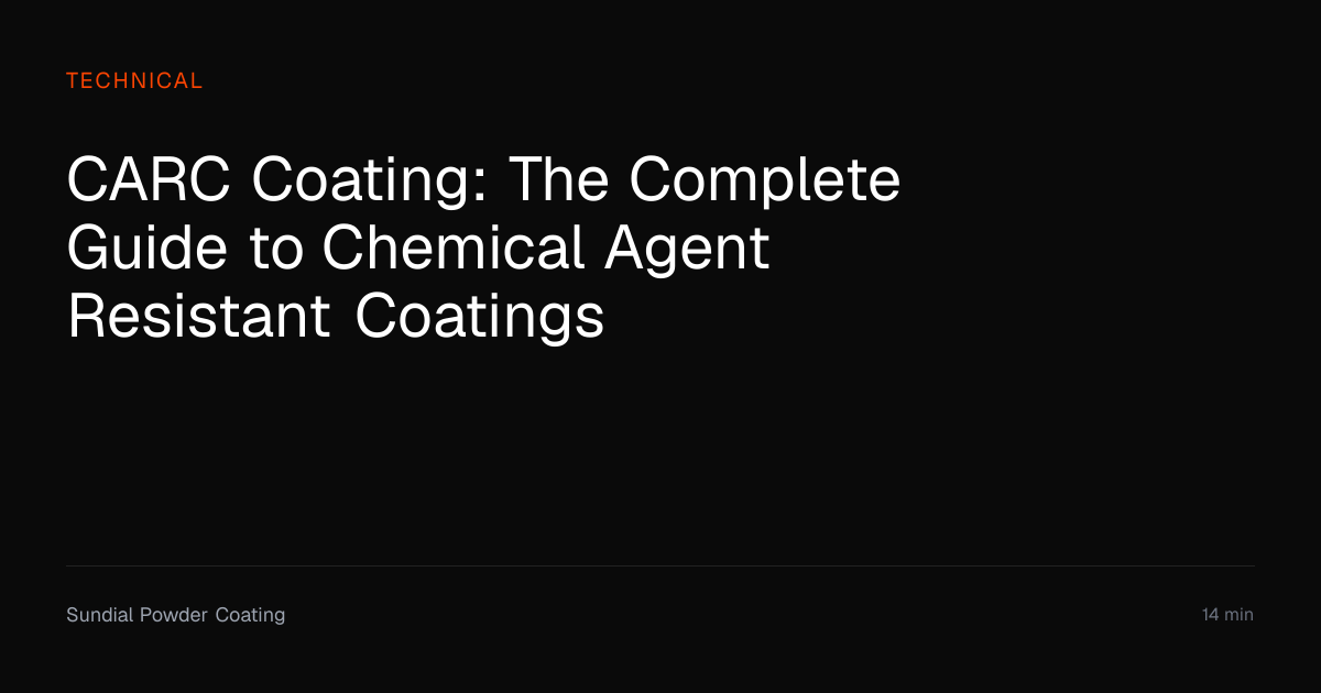 CARC Coating Guide: Chemical Agent Resistant Coatings | Sundial Powder ...