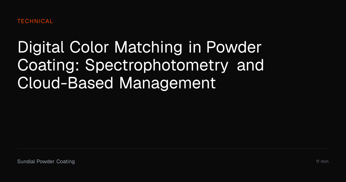 Digital Color Matching for Powder Coating | Sundial Powder Coating ...