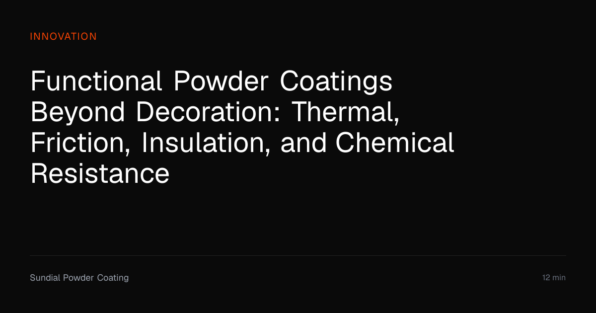 Functional Powder Coatings Beyond Decoration | Sundial Powder Coating ...