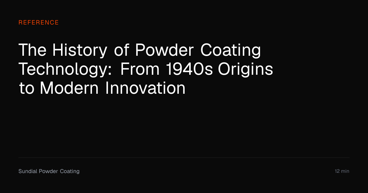 History of Powder Coating Technology | Origins | Sundial Powder Coating ...