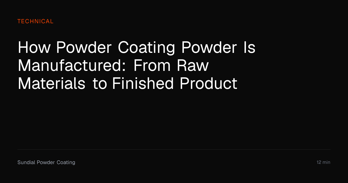 How Powder Coating Powder Is Manufactured | Sundial Powder Coating ...
