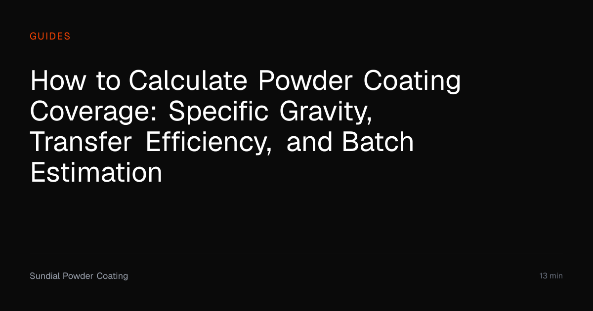 How to Calculate Powder Coating Coverage | Sundial Powder Coating ...
