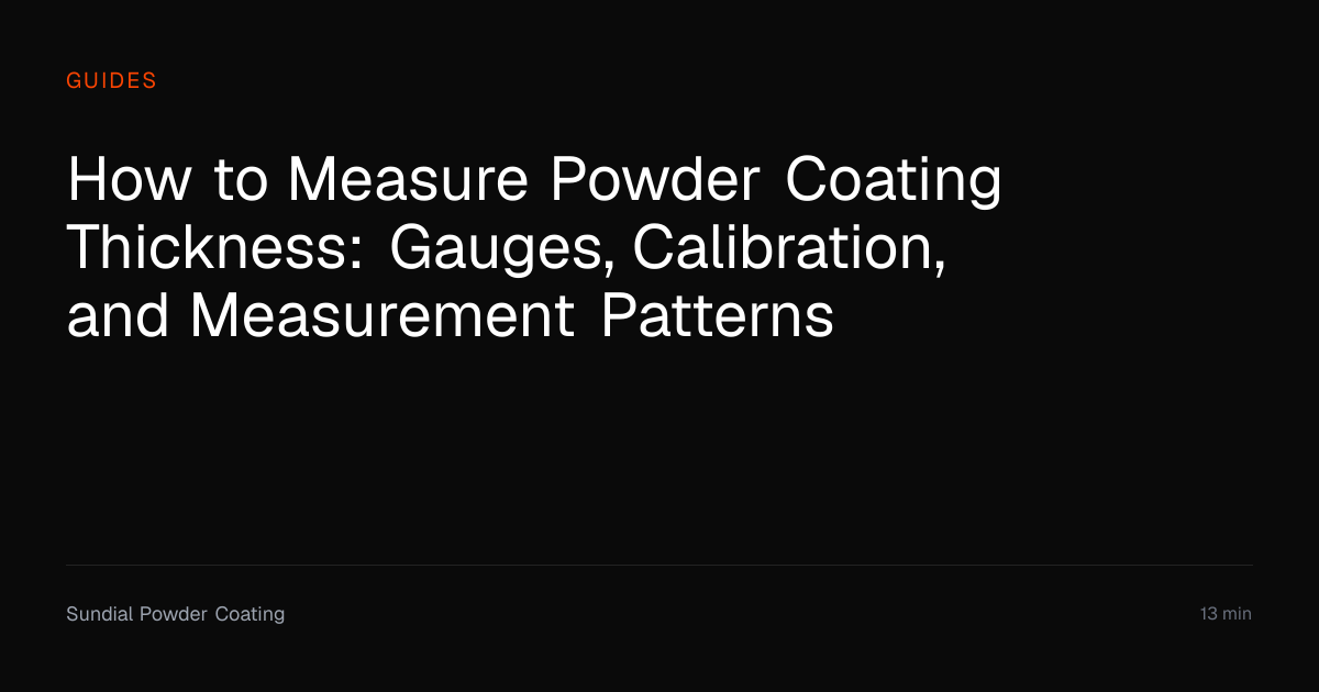 How to Measure Powder Coating Thickness | Sundial Powder Coating ...