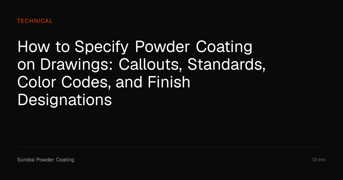How to Spec Powder Coating on Drawings | Sundial Powder Coating ...