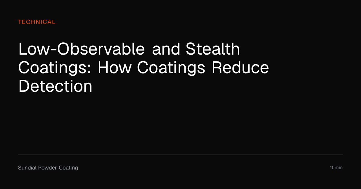Stealth Coatings: Low-Observable Radar Absorbing Tech | Sundial Powder ...