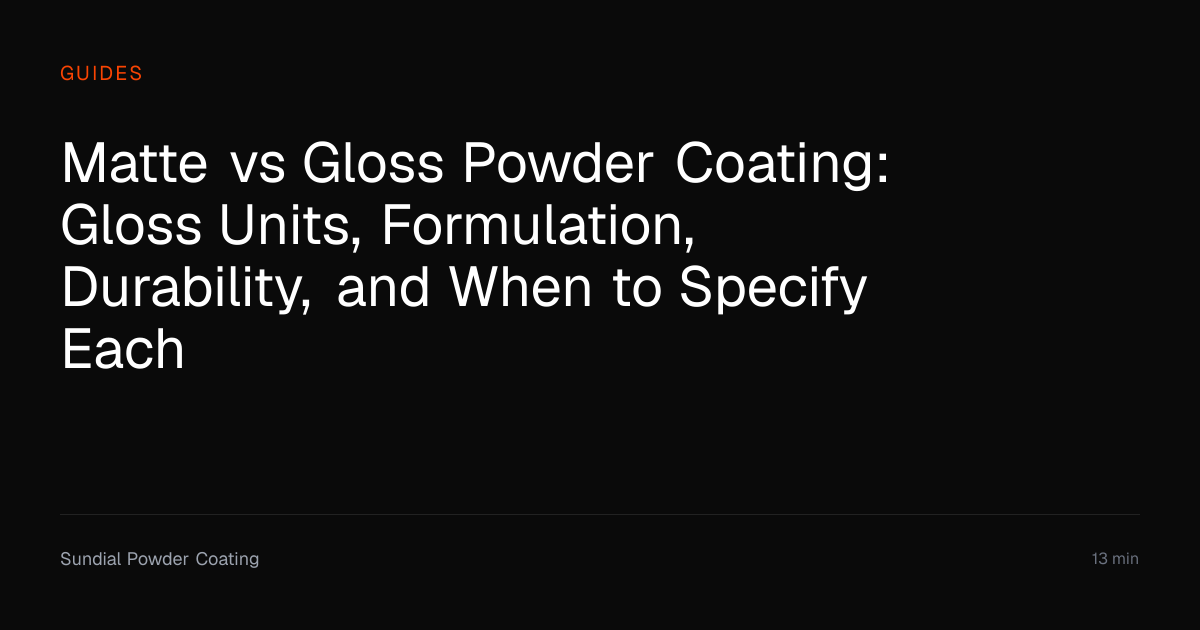 Matte vs Gloss Powder Coating Finishes Compared | Sundial Powder ...