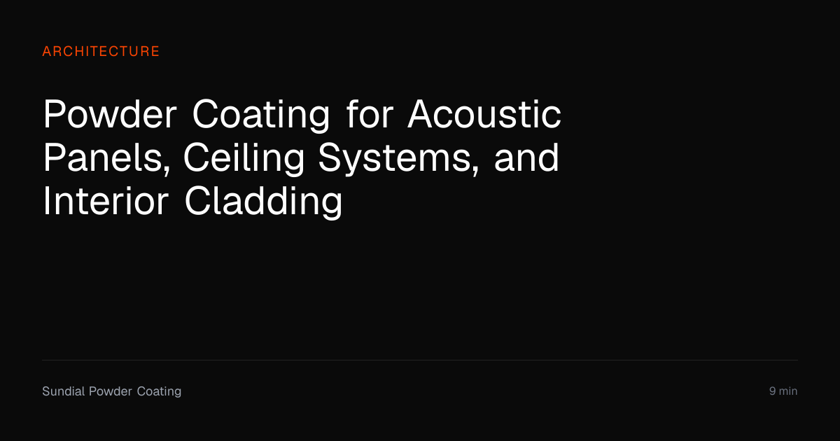 Powder Coating for Acoustic Panels & Ceilings | Sundial Powder Coating ...