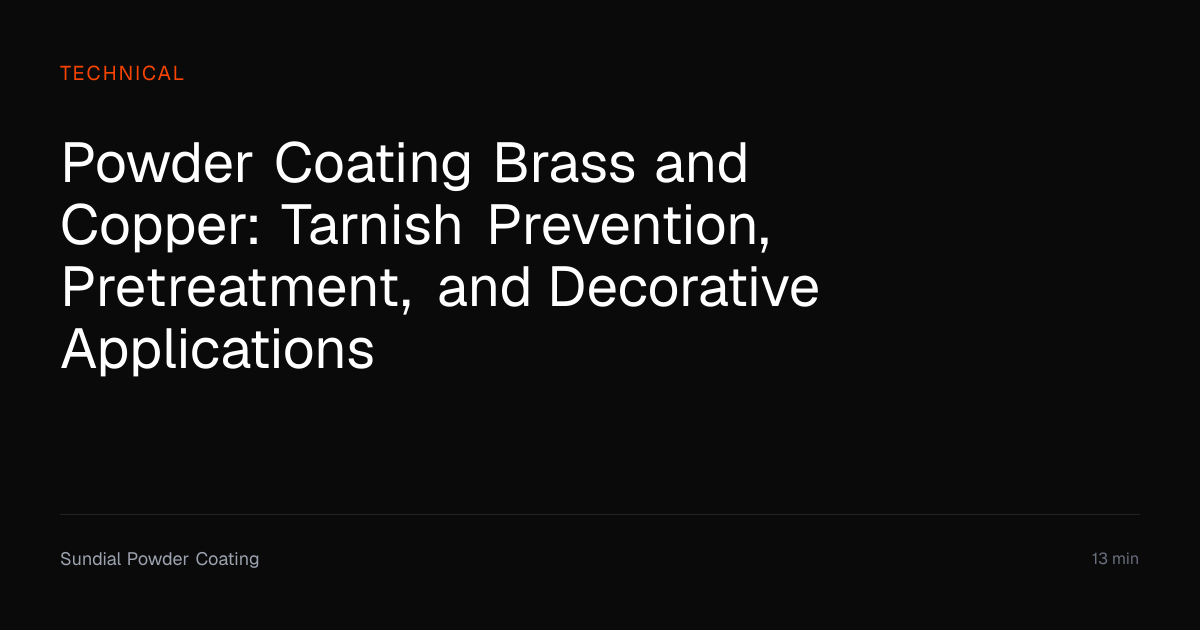 Powder Coating Brass and Copper: Full Guide | Sundial Powder Coating ...