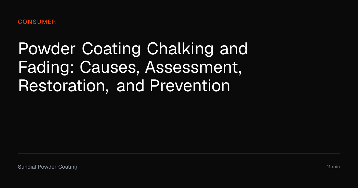 Powder Coating Chalking and Fading Solutions | Sundial Powder Coating ...