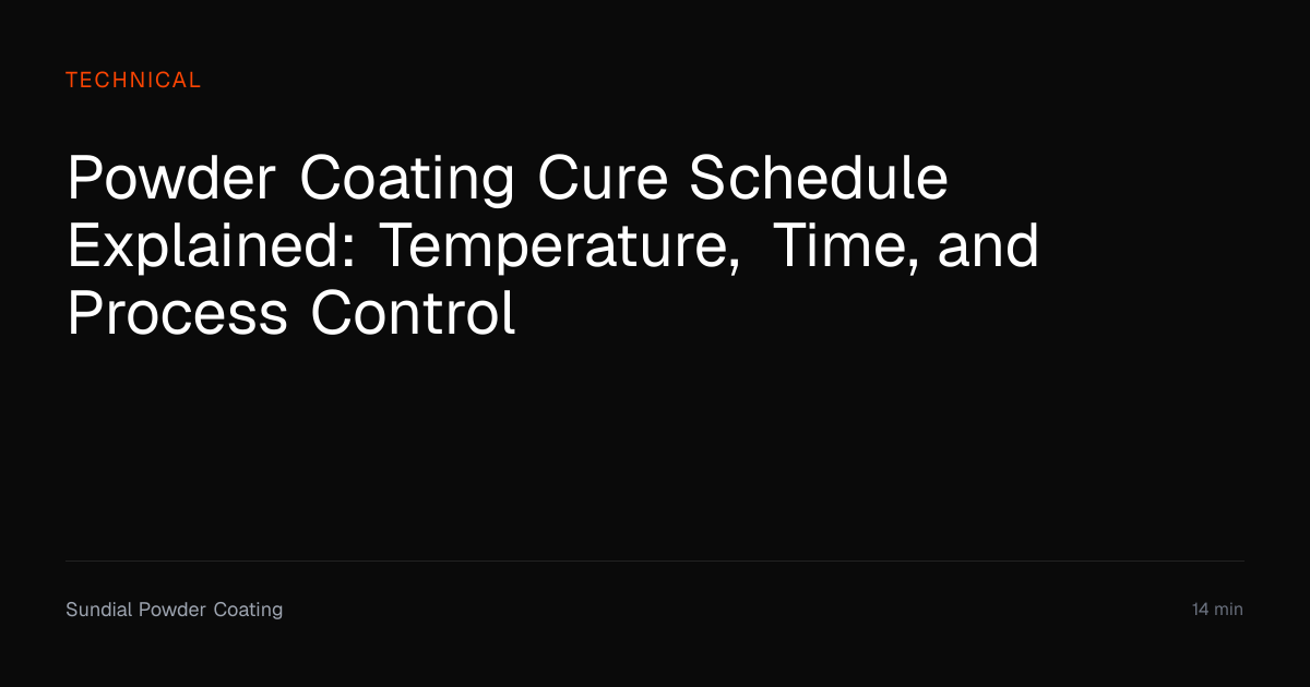Powder Coating Cure Schedule Explained | Sundial Powder Coating ...