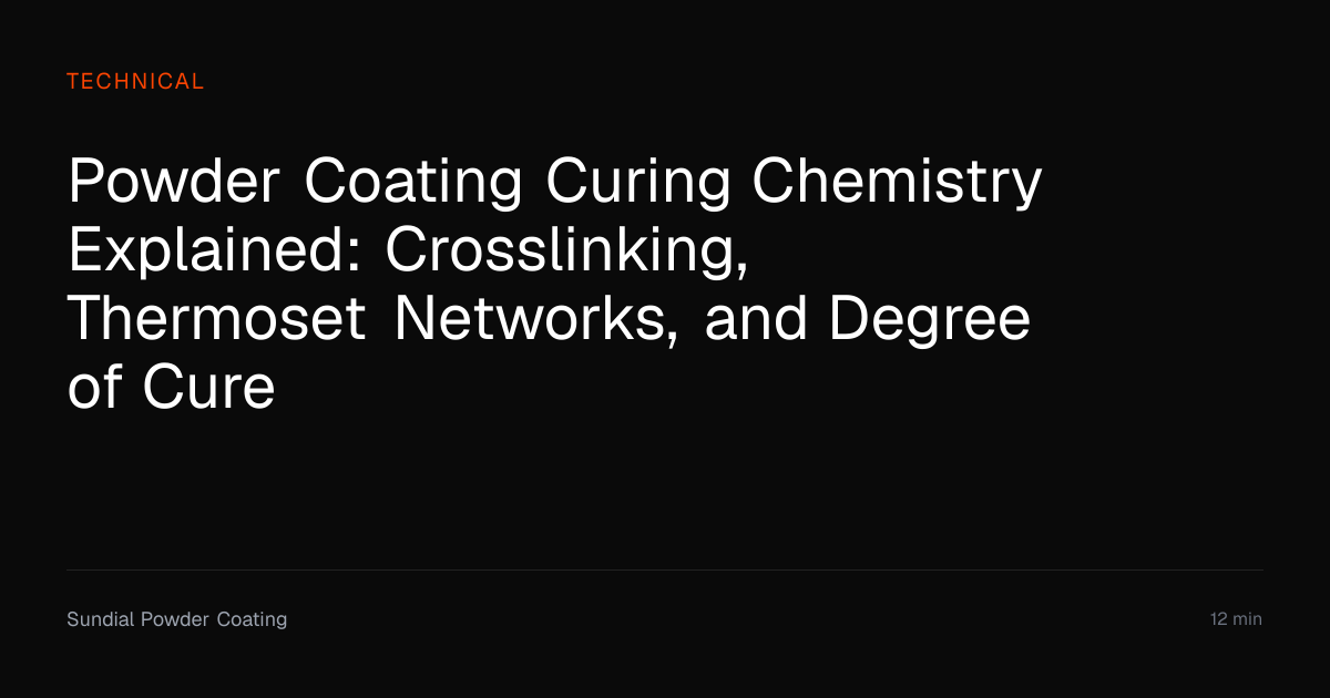 Powder Coating Curing Chemistry Explained | Sundial Powder Coating ...