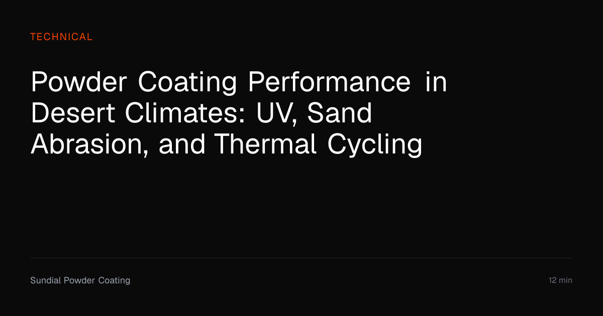 Powder Coating in Desert Climates Performance | Sundial Powder Coating ...