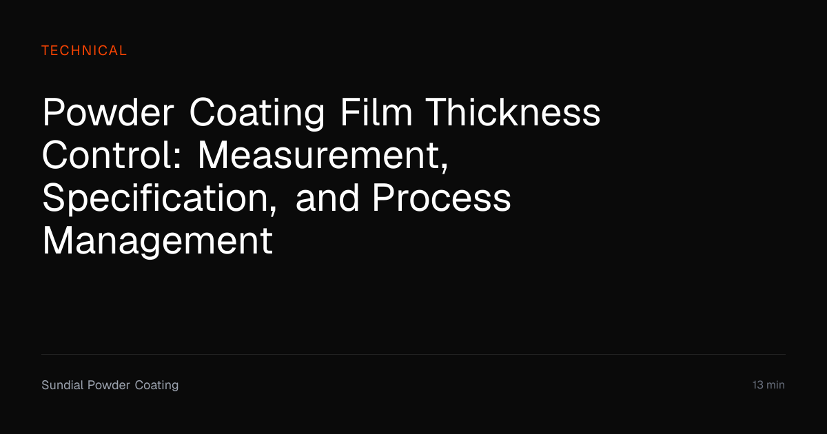 Powder Coating Film Thickness Control Guide | Sundial Powder Coating ...