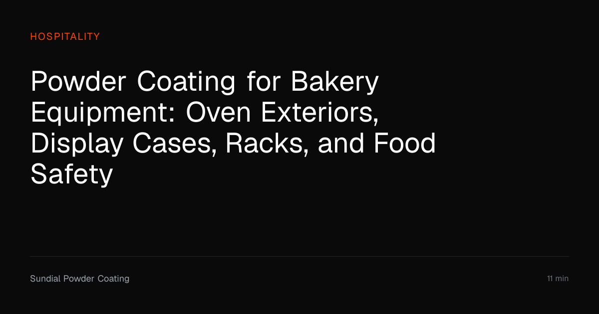 Powder Coating for Bakery Equipment Guide | Sundial Powder Coating ...