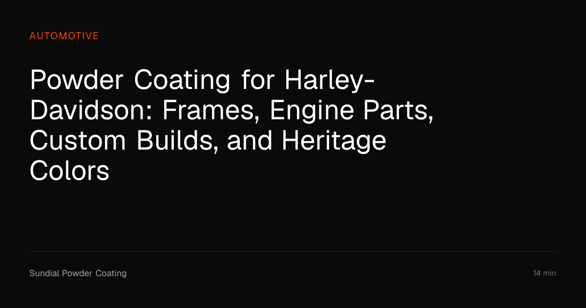 Powder Coating for Harley-Davidson Motorcycles | Sundial Powder Coating ...