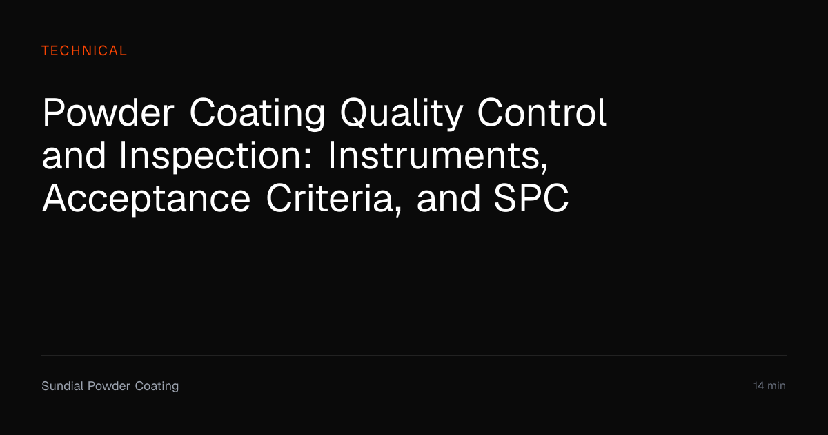 Powder Coating Quality Control Inspection Guide | Sundial Powder ...