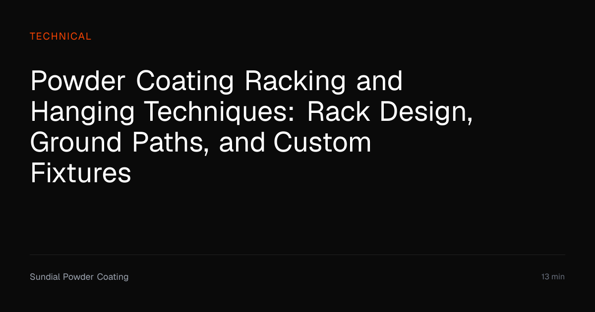 Powder Coating Racking & Hanging Techniques | Sundial Powder Coating ...