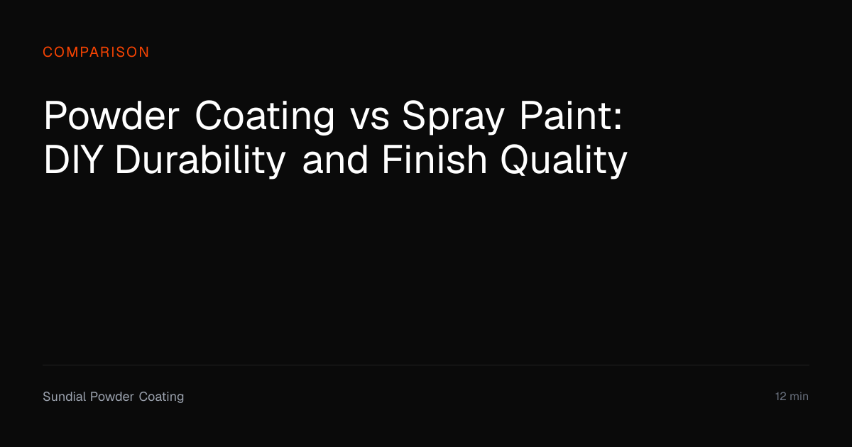 Powder Coating vs Spray Paint Differences | Sundial Powder Coating ...