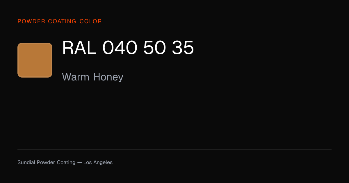 RAL 040 50 35 Warm Honey | Powder Coating Color | Sundial Powder ...
