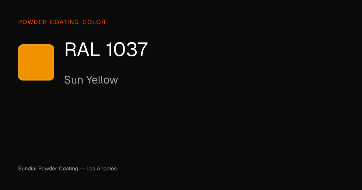 RAL 1037 Sun Yellow | Powder Coating Color | Sundial Powder Coating ...