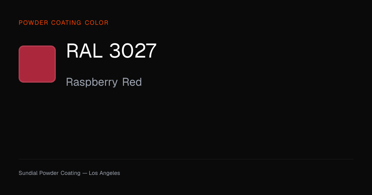 RAL 3027 Raspberry Red | Powder Coating Color | Sundial Powder Coating ...