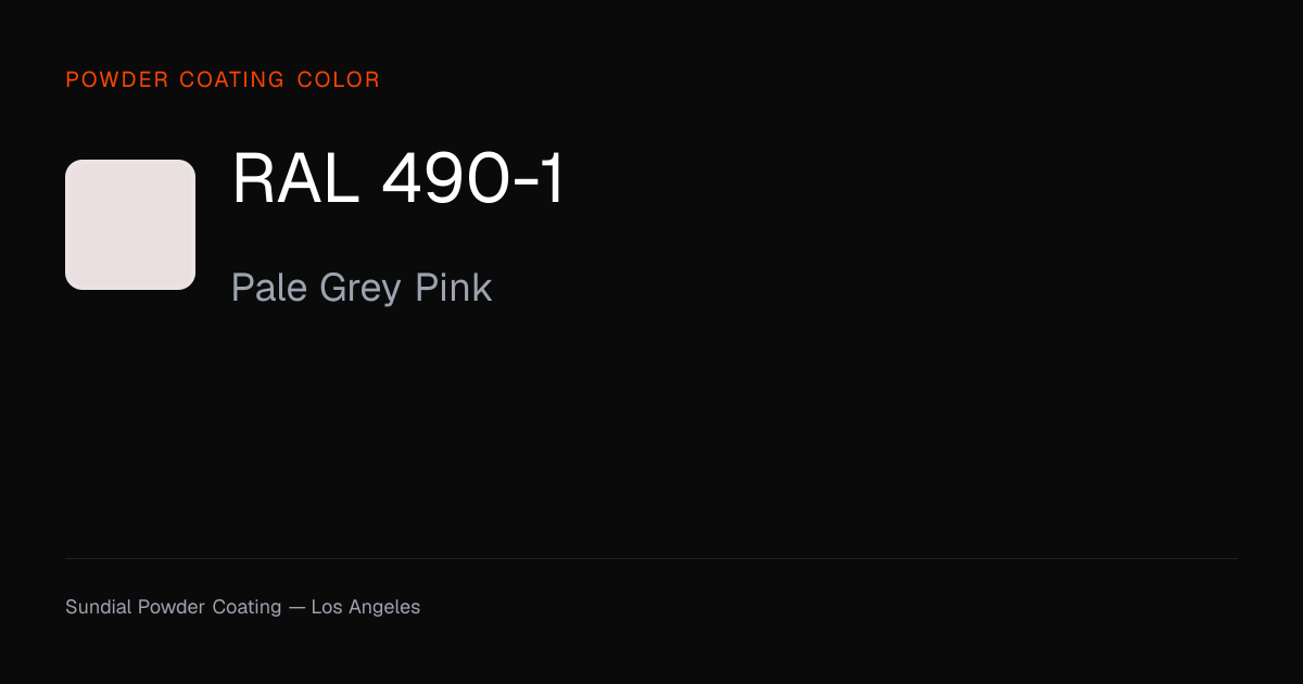RAL 490-1 Pale Grey Pink | Powder Coating Color | Sundial Powder ...