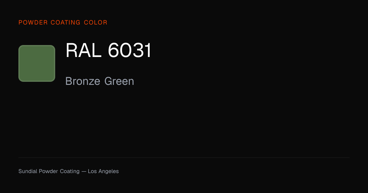 RAL 6031 Bronze Green | Powder Coating Color | Sundial Powder Coating ...