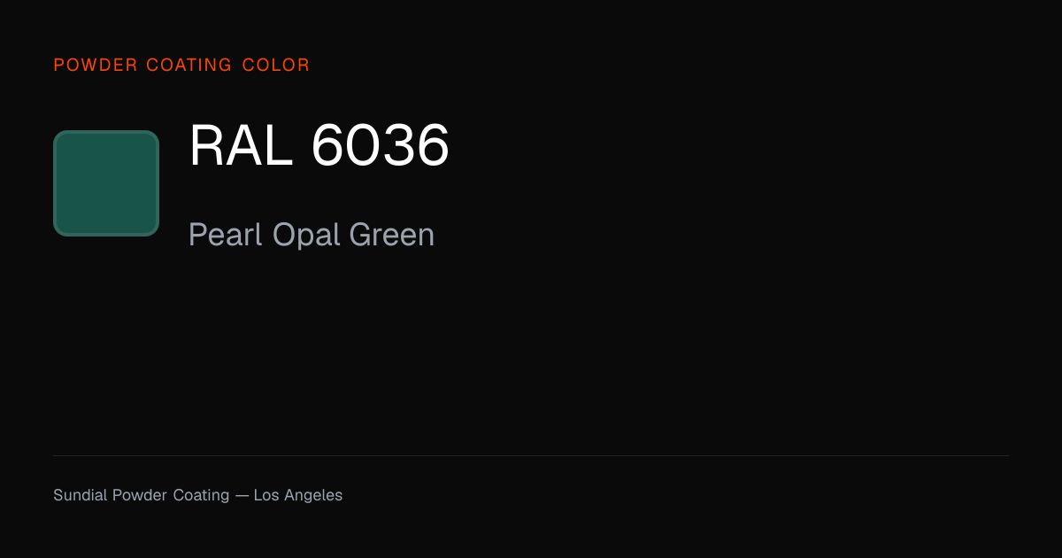 RAL 6036 Pearl Opal Green | Powder Coating Color | Sundial Powder ...