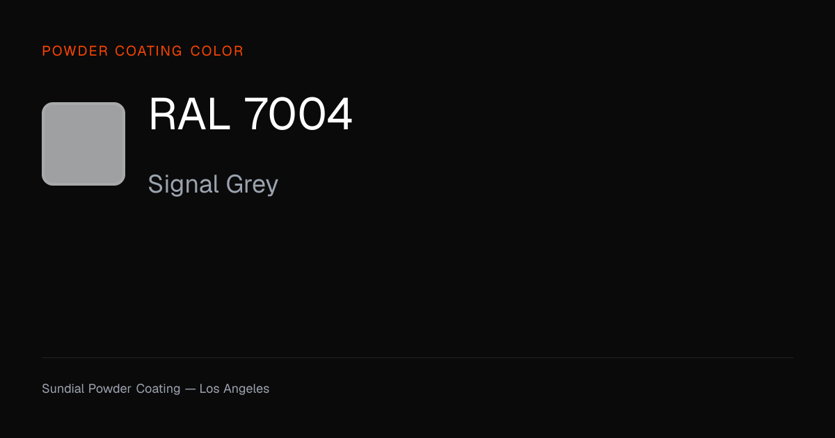 RAL 7004 Signal Grey | Powder Coating Color | Sundial Powder Coating ...