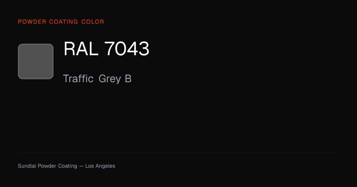 RAL 7043 Traffic Grey B | Powder Coating Color | Sundial Powder Coating ...