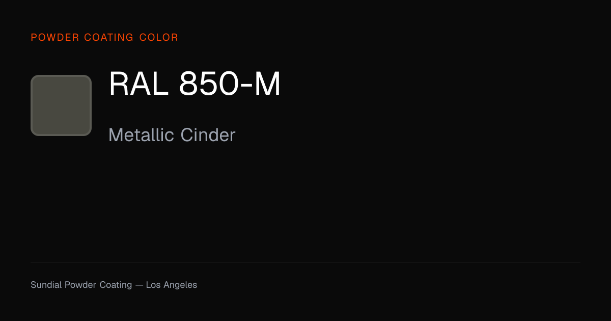 RAL 850-M Metallic Cinder | Powder Coating Color | Sundial Powder ...