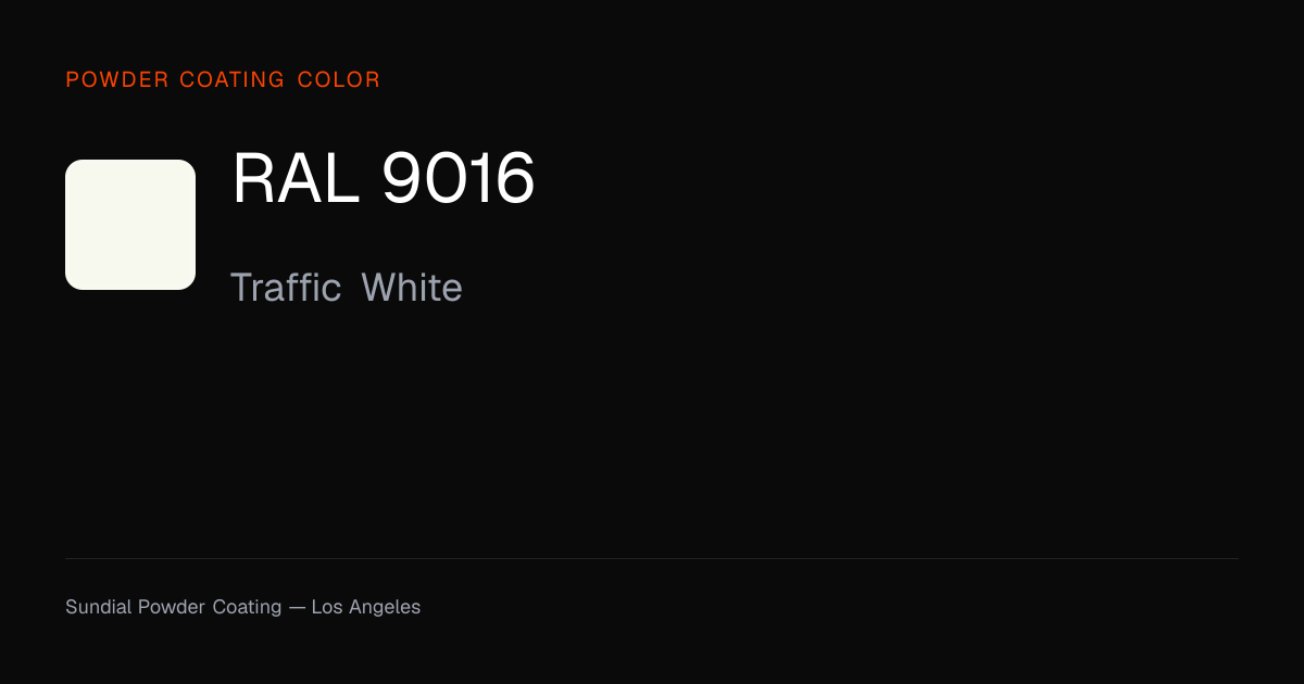 RAL 9016 Traffic White | Powder Coating Color | Sundial Powder Coating ...
